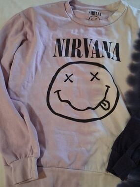 Nirvana Smile Logo Tie-Dye Sweatshirt - Light LavenderL 260890